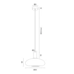 Lampa wisząca Sagunto Plus 1xE27 w kolorze czarnym i białym, o prostym, nowoczesnym kształcie. Ujęcie frontalne, produkt zawieszony, z widocznym uchwytem montażowym. Idealna do aranżacji wnętrz.
