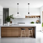 Lampa wisząca Sagunto Plus 1xE27 w kolorze czarnym i białym, zawieszona nad wyspą kuchenną. Kształt okrągły z czarnym uchwytem, w nowoczesnym wnętrzu z drewnianymi meblami oraz jasnymi ścianami.
