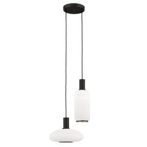 Sagunto Plus lampa wisząca 2xE27 czarna/biała 7214AR