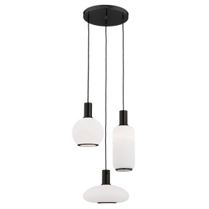 Sagunto Plus lampa wisząca 3xE27 czarna/biała 6323AR