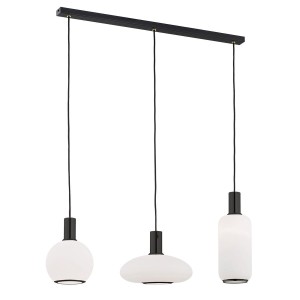 Sagunto Plus lampa wisząca 3xE27 czarna/biała 6324AR