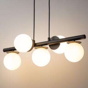 Avola lampa wisząca 5xG9 czarna/biały 40787