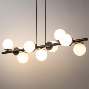 Avola lampa wisząca 9xG9 czarna/biały 40789