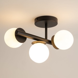 Avola lampa sufitowa 3xG9 czarna/biały 40790
