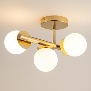 Avola lampa sufitowa 3xG9 złota/biały 40798