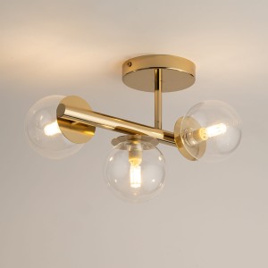 Avola lampa sufitowa 3xG9 złota/transparentny 40802