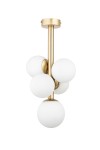 Perla Lux lampa wisząca 5xG9 złota/biały 40778