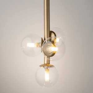 Perla Lux lampa wisząca 4xG9 złota/transparentny 40853