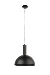 Czarna lampa wisząca Vitrum Kopuła D30 z jednym gniazdem E27. Posiada okrągły klosz o matowej powierzchni i prosty, cylindryczny uchwyt. Zawieszona na cienkim przewodzie, montowana do sufitu. Idealna do nowoczesnych wnętrz.
