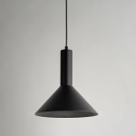Vitrum Stożek D26 lampa wisząca 1xE27 czarna 40810