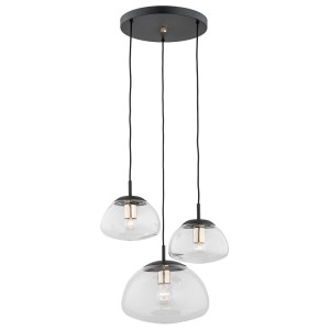 Trini lampa wisząca 3xE27 czarna 1492AR