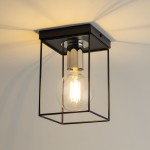 Vox lampa sufitowa 1xE27 czarna/srebrna 40698