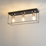 Vox lampa sufitowa 3xE27 czarna/srebrna 40700