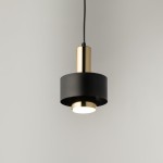 Rif Lux D15 lampa wisząca 1xGX53 czarna/złota 40718
