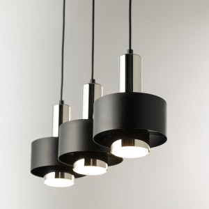Rif Lux lampa wisząca 3xGX53 czarna/srebrna 40716