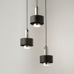 Rif Lux lampa wisząca 3xGX53 czarna/srebrna 40717