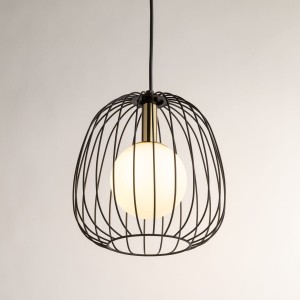 Bell D24 lampa wisząca 1xG9 czarna/złota 40726