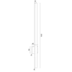 Kinkiet Asse z mosiądzu, pojedyncza lampa LED o mocy 10W. Ujęcie frontalne, montowany na ścianie. Prosty, elegancki design z metaliczną, błyszczącą powierzchnią. Idealny do nowoczesnych wnętrz.