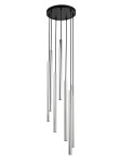 Sopel Lux lampa wisząca 7xG9 czarna/srebrny 40734