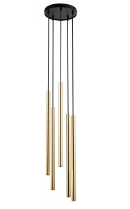 Sopel Lux lampa wisząca 5xG9 czarna/złoty 40739