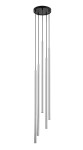 Sopel Lux H75 lampa wisząca 5xG9 czarna/srebrny 40745