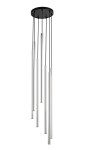 Sopel Lux H75 lampa wisząca 7xG9 czarna/srebrny 40746