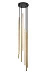 Sopel Lux H75 lampa wisząca 7xG9 czarna/złoty 40750