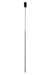 Lampa wisząca Sopel Lux H75, 1xG9, w kolorze czarnym z metalowym, srebrnym detalem. Stojąca, z długim, prostym korpusem. Montowana na suficie, z cienkim przewodem. Prosta forma, idealna do nowoczesnych wnętrz.