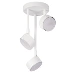 Lampa wisząca Nemo w kolorze białym z trzema okrągłymi kloszami, zawieszona na prostych rurkach, montowana do sufitu. Klosze mają matową powierzchnię, a ich kształt zapewnia nowoczesny wygląd.