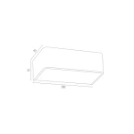 Mały kinkiet Rodan w kolorze chromu, przeznaczony na żarówkę E27. Produkt ma elegancki, minimalistyczny design, widoczny z boku, z prostą formą i gładką powierzchnią. Idealny do nowoczesnych wnętrz.
