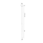 Lampa wisząca Etna Plus z jednym gniazdem G9, w kolorze białym. Prosta, okrągła forma, zawieszona na cienkim przewodzie. Widoczna tekstura materiału, minimalistyczny design, idealna do nowoczesnych wnętrz.