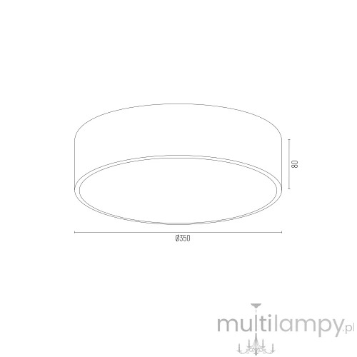 Plafon Darling D35 w kolorze białym, z pojedynczym źródłem światła LED o mocy 32W i temperaturze barwowej 3000K. Prosta, okrągła forma, montowany na suficie, idealny do oświetlenia wnętrz.