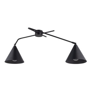 Galaxy lampa sufitowa 2xE27 czarna 40937