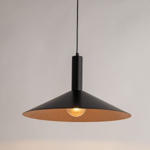 Capri D50 lampa wisząca 1xE27 czarna/miedź 41008