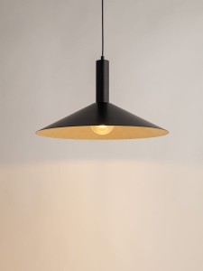 Capri D50 lampa wisząca 1xE27 czarna/złota 41010