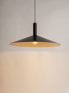 Capri D70 lampa wisząca 1xE27 czarna/złota 41011