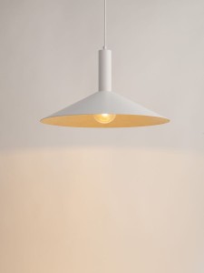 Capri D50 lampa wisząca 1xE27 biała/złota 41014