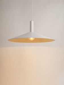 Capri D70 lampa wisząca 1xE27 biała/złota 41015