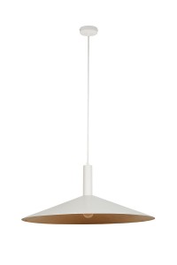 Capri D70 lampa wisząca 1xE27 biała/miedź 41017
