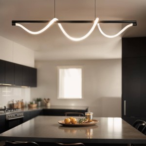 Serpente lampa wisząca z pilotem LED/55W czarna