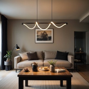 Serpente 2 lampa wisząca z pilotem LED/55W czarna