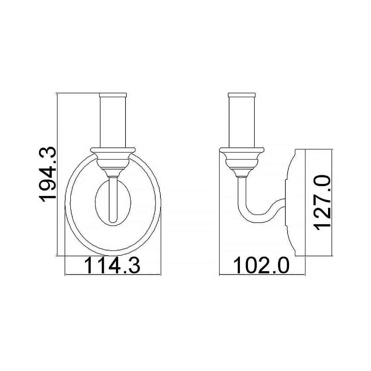 Kinkiet Hartsville w kolorze kredowej bieli, z pojedynczym gniazdem E14. Wymiary: wysokość 194,3 mm, szerokość 114,3 mm, głębokość 102 mm. Prosty, okrągły kształt oraz elegancka forma, idealny do różnych aranżacji wnętrz.