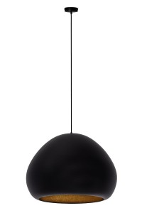 Lava D52 lampa wisząca 1xE27 czarna/złota 41077