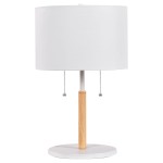 Fogo lampa stołowa 2xE27 biała LP-0304/2T WH