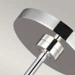 Lampa wisząca Brisbin 1xE27 w kolorze nikiel satyna, o okrągłym, płaskim kloszu. Ujęcie z góry, z widocznym detalem mocowania i metalowym wykończeniem. Prosta forma, idealna do nowoczesnych wnętrz.