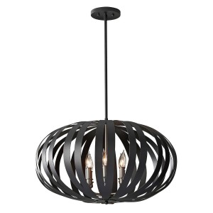 Woodstock L lampa wisząca 6xE14 czarny/nikiel FE-WOODSTOCK-P-L