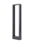 Rio LED H60 to lampa stojąca ogrodowa w kolorze antracytowym. Ma prostokątny kształt z otwartą górą, wykonana z metalu. Ujęcie z boku ukazuje jej minimalistyczny design, idealna do oświetlenia przestrzeni zewnętrznych.