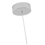 Lampa wisząca Mariposa LP-1715/1P CH z chromowanym wykończeniem, zawieszona na cienkim kablu. Okrągła podsufitka z metalicznym blaskiem, minimalistyczny design, idealna do nowoczesnych wnętrz.