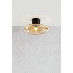 Locus lampa sufitowa 1xE14 czarna/bursztyn 108539