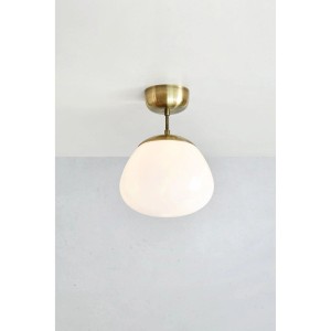 Rise lampa sufitowa 1xE27 antyczny mosiądz/biała 108544
